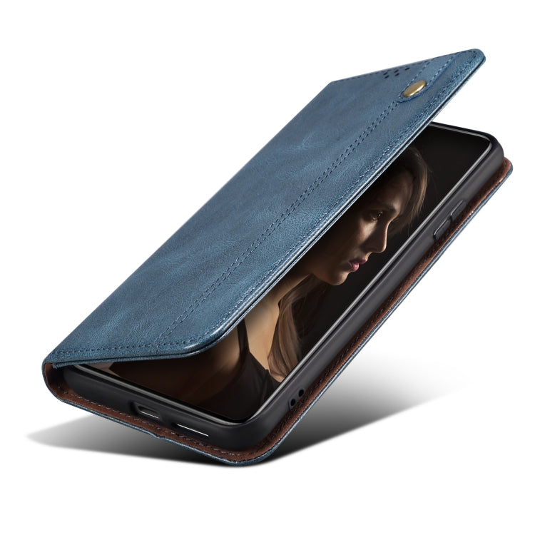 For OPPO Reno9 Pro Oil Wax Crazy Horse Texture Leather Phone Case(Blue) Eurekaonline