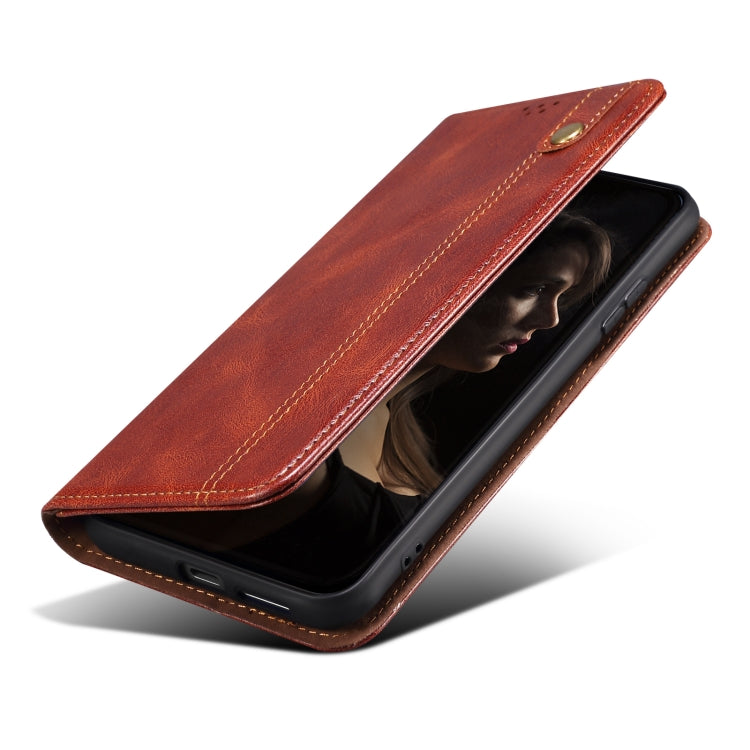 For OPPO Reno9 Pro Oil Wax Crazy Horse Texture Leather Phone Case(Brown) Eurekaonline