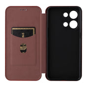 For OPPO Reno9 / Reno9 Pro 5G Carbon Fiber Texture Flip Leather Phone Case(Brown) Eurekaonline