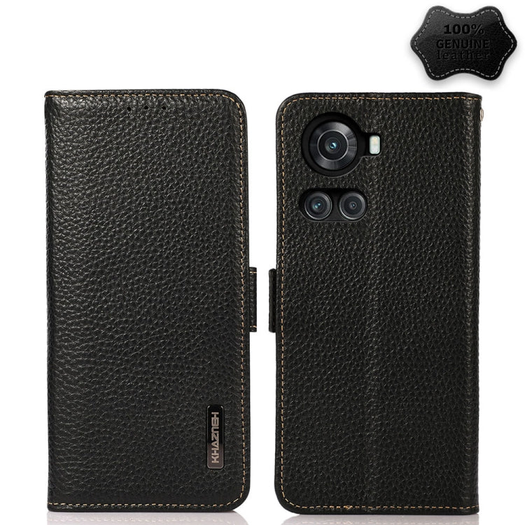  Ace KHAZNEH Side-Magnetic Litchi Genuine Leather RFID Phone Case(Black) Eurekaonline