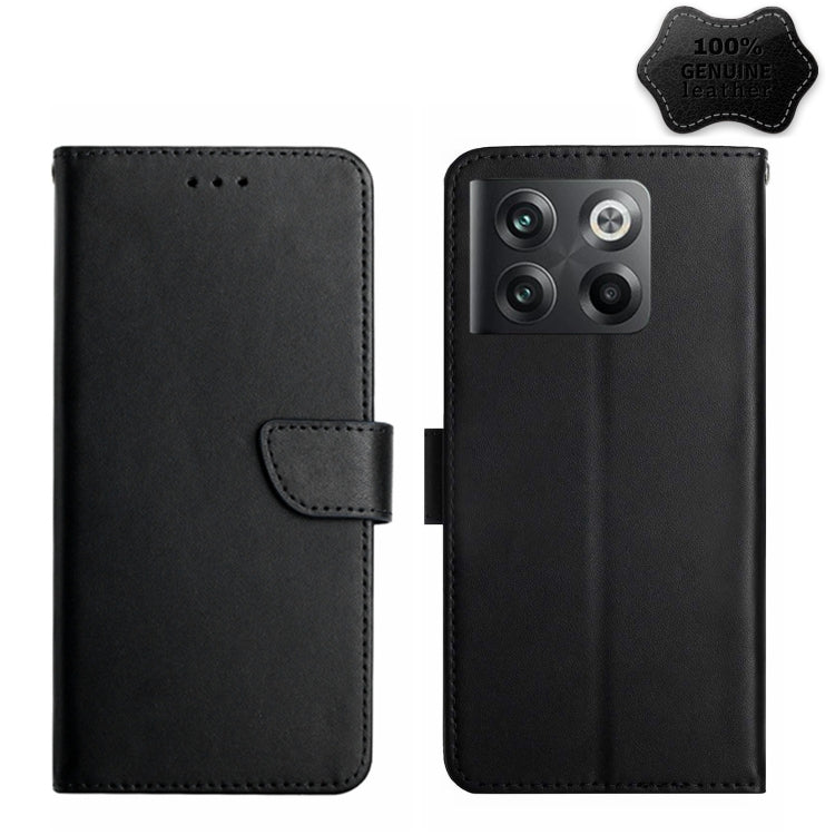  Ace Pro HT02 Genuine Leather Fingerprint-proof Flip Phone Case(Black) Eurekaonline