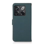 For OnePlus 10T/Ace Pro KHAZNEH Custer Texture RFID Genuine Leather Phone Case(Green) Eurekaonline