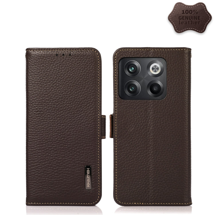 Ace Pro KHAZNEH Side-Magnetic Litchi Genuine Leather RFID Phone Case(Brown) Eurekaonline