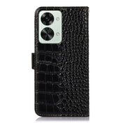 For OnePlus Nord 2T 5G Crocodile Top Layer Cowhide Leather Phone Case(Black) Eurekaonline