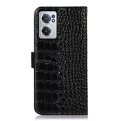 For OnePlus Nord CE 2 5G Crocodile Top Layer Cowhide Leather Phone Case(Black) Eurekaonline