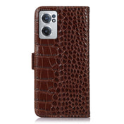 For OnePlus Nord CE 2 5G Crocodile Top Layer Cowhide Leather Phone Case(Brown) Eurekaonline