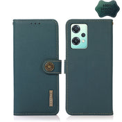 For OnePlus Nord CE 2 Lite 5G KHAZNEH Custer Genuine Leather RFID Phone Case(Green) Eurekaonline