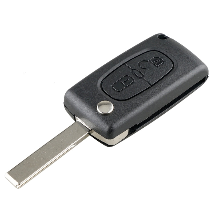 For PEUGEOT 2 Buttons Intelligent Remote Control Car Key with PCF7961 Integrated Chip & Battery & Holder & Slotted Key Blade & FSK Signal, Frequency: 433MHz Eurekaonline
