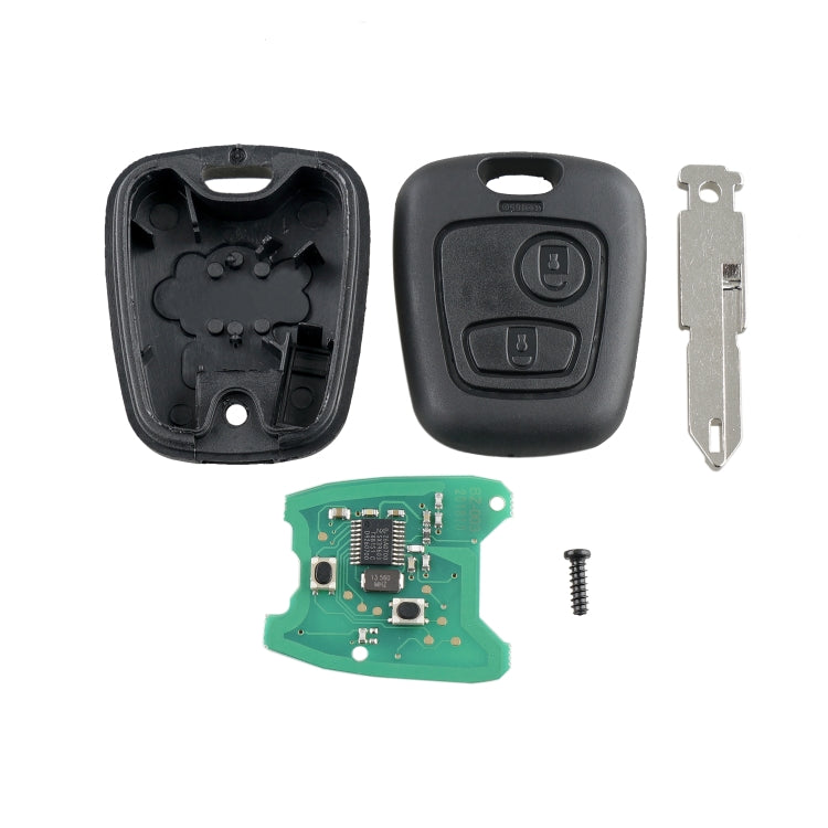 For PEUGEOT 206 2 Buttons Intelligent Remote Control Car Key with Integrated Chip & Battery, Frequency: 433MHz Eurekaonline