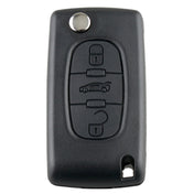 For PEUGEOT 3 Buttons Intelligent Remote Control Car Key with Integrated Chip & Battery & Holder & Slotted Key Blade, Frequency: 433MHz Eurekaonline