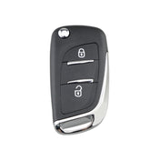 For PEUGEOT Car Keys Replacement 2 Buttons Car Key Case with Holder, without Grooved Eurekaonline