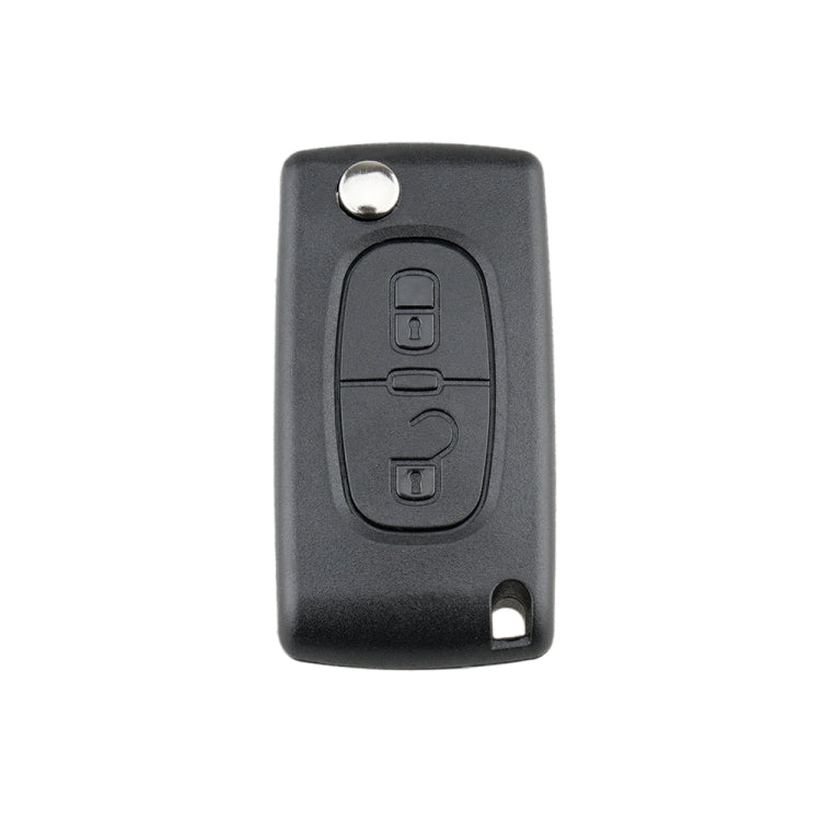 For PEUGEOT Car Keys Replacement 2 Buttons Square Car Key Case with Grooved and Holder Eurekaonline