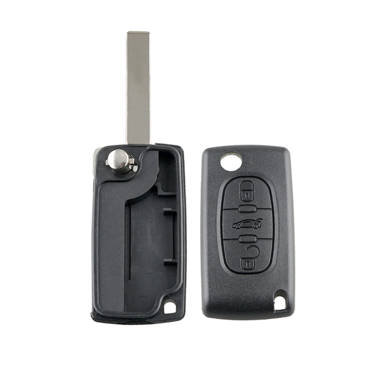 For PEUGEOT Car Keys Replacement 3 Buttons Car Key Case with Grooved, without Holder Eurekaonline