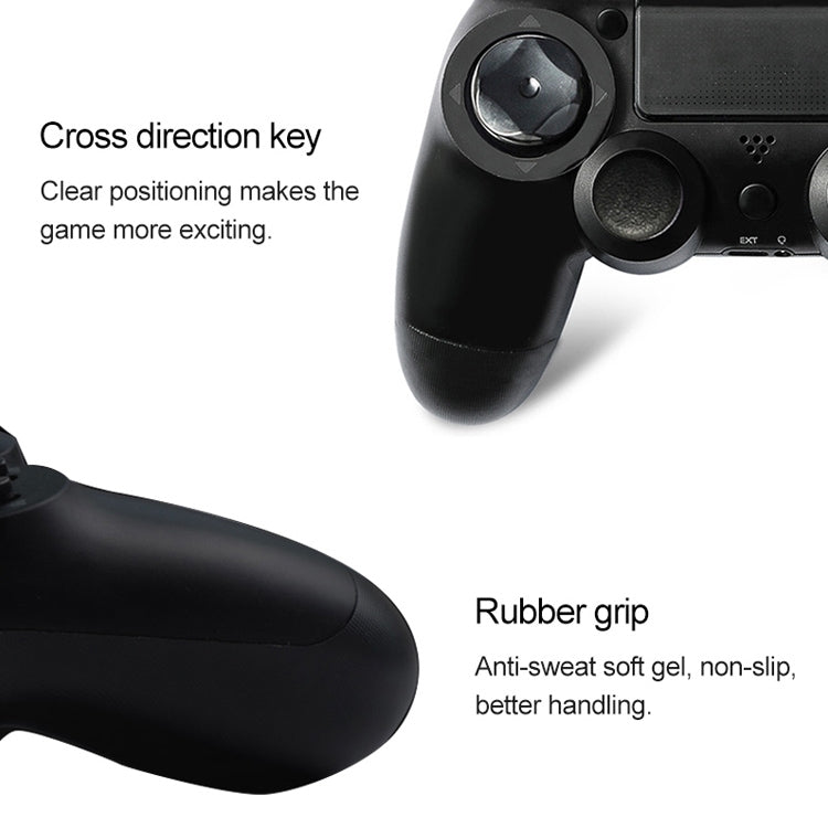 For PS4 Wireless Bluetooth Game Controller Gamepad with Light, EU Version(Grey) Eurekaonline