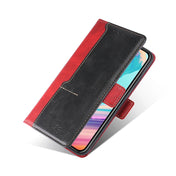 For Realme 10 4G Contrast Color Side Buckle Leather Phone Case(Red+Black) Eurekaonline