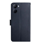 For Realme 10 4G Genuine Leather Fingerprint-proof Flip Phone Case(Blue) Eurekaonline