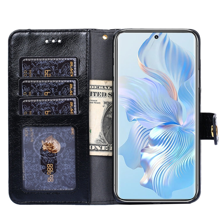 For Realme 10 4G Zipper Bag Leather Phone Case(Black) Eurekaonline