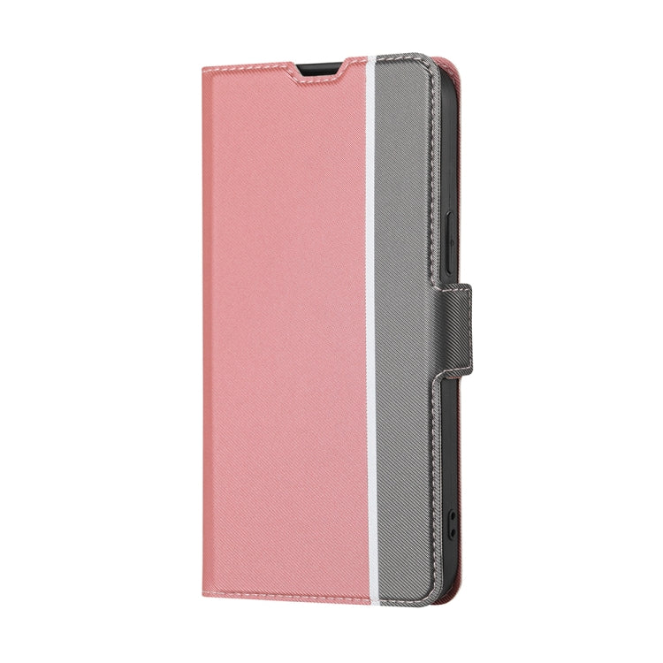 For Realme 10 Pro 5G Twill Texture Side Button Leather Phone Case(Pink) Eurekaonline