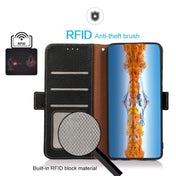 For Realme 10 Pro+ KHAZNEH Side-Magnetic Litchi Genuine Leather RFID Phone Case(Black) Eurekaonline