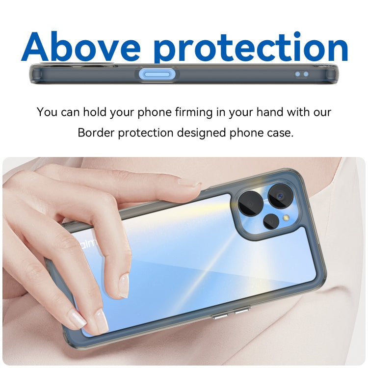 For Realme 10S 5G Colorful Series Acrylic + TPU Phone Case(Transparent Grey) Eurekaonline