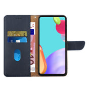 For Realme 9i 5G Genuine Leather Fingerprint-proof Flip Phone Case(Blue) Eurekaonline