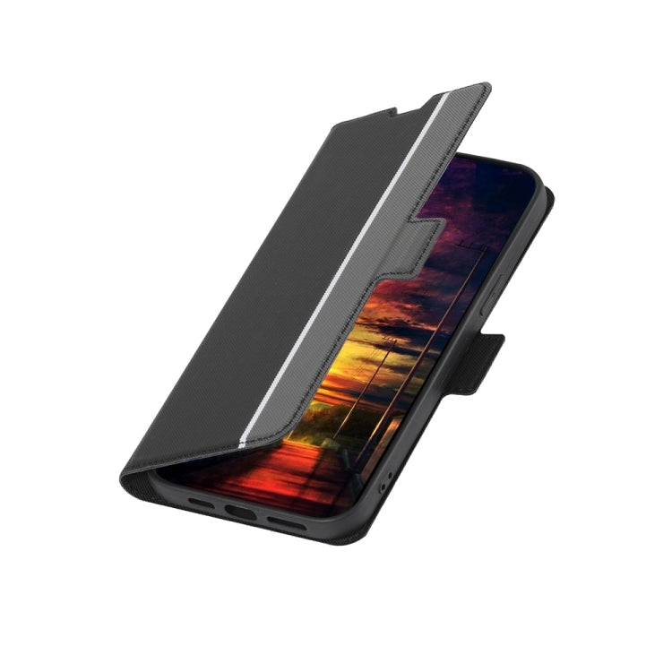 For Realme 9i 5G Global/10 5G Twill Texture Side Buckle Leather Phone Case(Black) Eurekaonline