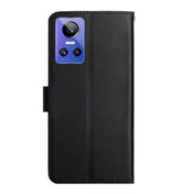 For Realme GT Neo 3 Genuine Leather Fingerprint-proof Horizontal Flip Phone Case(Black) Eurekaonline