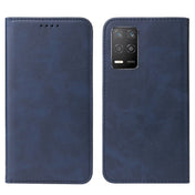 For Realme Q3 5G / V13 5G / Q3i 5G / 8 5G / Narzo 30 5G Magnetic Closure Leather Phone Case(Blue) Eurekaonline