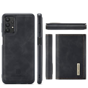 For Samsung Galaxy A32 5G DG.MING M1 Series 3-Fold Multi Card Wallet + Magnetic Back Cover Shockproof Case with Holder Function(Black) Eurekaonline