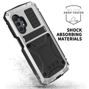 For Samsung Galaxy A32 5G / M32 5G R-JUST Waterproof Shockproof Dustproof Metal + Silicone Protective Case with Holder(Silver) Eurekaonline