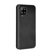 For Samsung Galaxy A42 5G Carbon Fiber Texture Horizontal Flip TPU + PC + PU Leather Case with Card Slot(Black) Eurekaonline