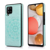 For Samsung Galaxy A42 5G Double Buckle Mandala PU+TPU Phone Case(Green) Eurekaonline