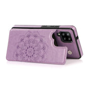 For Samsung Galaxy A42 5G Double Buckle Mandala PU+TPU Phone Case(Purple) Eurekaonline