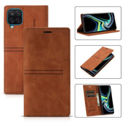 For Samsung Galaxy A42 5G Dream Magnetic Suction Business Horizontal Flip PU Leather Case with Holder & Card Slot & Wallet(Brown) Eurekaonline