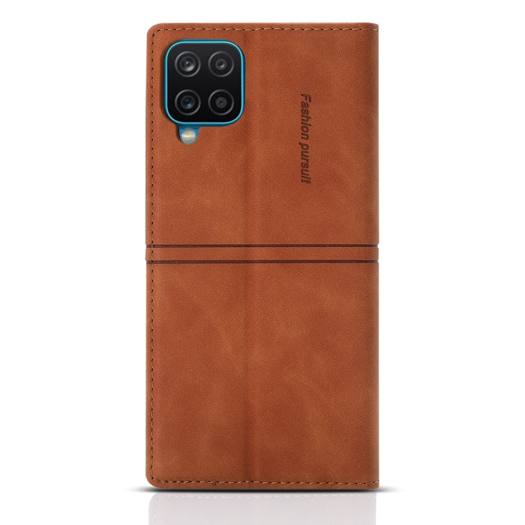 For Samsung Galaxy A42 5G Dream Magnetic Suction Business Horizontal Flip PU Leather Case with Holder & Card Slot & Wallet(Brown) Eurekaonline