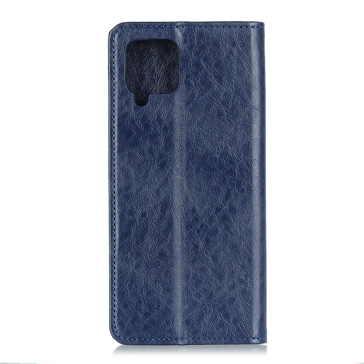 For Samsung Galaxy A42 5G Magnetic Crazy Horse Texture Horizontal Flip Leather Case with Holder & Card Slots & Wallet(Blue) Eurekaonline