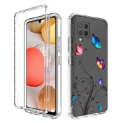 For Samsung Galaxy A42 5G PC+TPU Transparent Painted Phone Case(Tree Butterflies) Eurekaonline