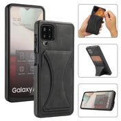 For Samsung Galaxy A42 5G Ultra-thin Shockproof Protective Case with Holder & Metal Magnetic Function(Black) Eurekaonline