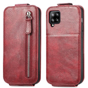 For Samsung Galaxy A42 5G Zipper Wallet Vertical Flip Leather Phone Case(Red) Eurekaonline