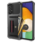 For Samsung Galaxy A72 5G / 4G ZM06 Card Bag TPU + Leather Phone Case(Black) Eurekaonline