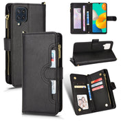 For Samsung Galaxy M32 4G Litchi Texture Zipper Leather Phone Case(Black) Eurekaonline