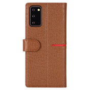 For Samsung Galaxy Note 20 GEBEI Top-grain Leather Horizontal Flip Protective Case with Holder & Card Slots & Wallet & Photo Frame(Brown) Eurekaonline