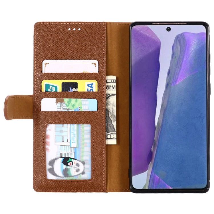 For Samsung Galaxy Note 20 GEBEI Top-grain Leather Horizontal Flip Protective Case with Holder & Card Slots & Wallet & Photo Frame(Brown) Eurekaonline
