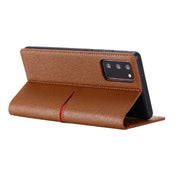 For Samsung Galaxy Note 20 GEBEI Top-grain Leather Horizontal Flip Protective Case with Holder & Card Slots & Wallet & Photo Frame(Brown) Eurekaonline