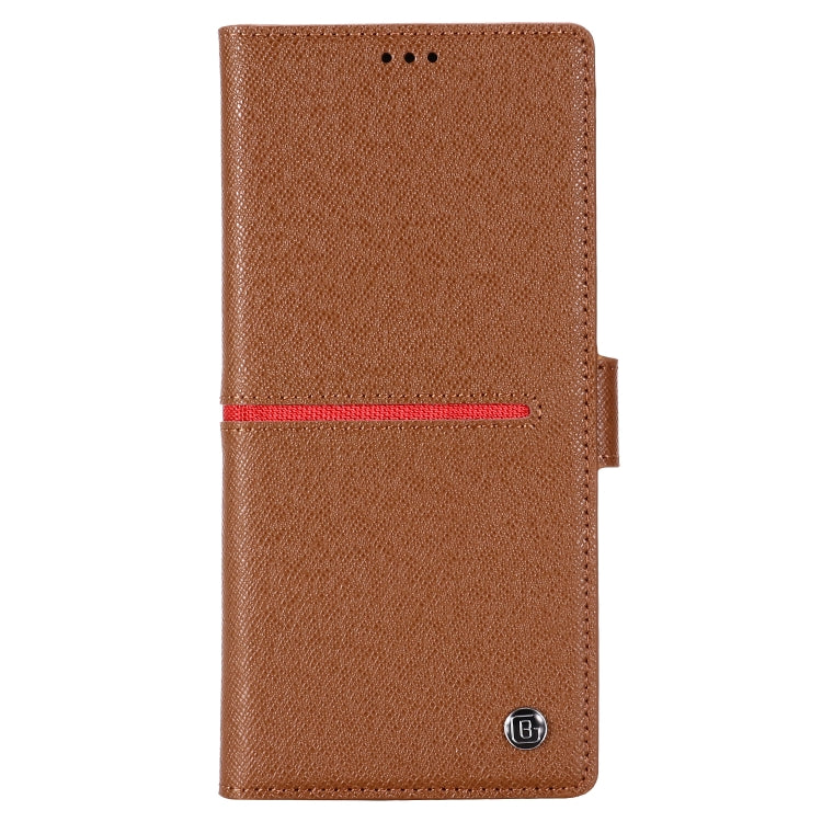 For Samsung Galaxy Note 20 GEBEI Top-grain Leather Horizontal Flip Protective Case with Holder & Card Slots & Wallet & Photo Frame(Brown) Eurekaonline