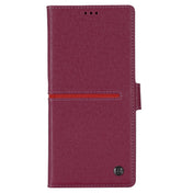 For Samsung Galaxy Note 20 GEBEI Top-grain Leather Horizontal Flip Protective Case with Holder & Card Slots & Wallet & Photo Frame(Wine Red) Eurekaonline
