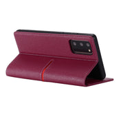 For Samsung Galaxy Note 20 GEBEI Top-grain Leather Horizontal Flip Protective Case with Holder & Card Slots & Wallet & Photo Frame(Wine Red) Eurekaonline