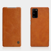 For Samsung Galaxy Note 20 NILLKIN QIN Series Crazy Horse Texture Horizontal Flip Leather Case with Card Slot(Brown) Eurekaonline