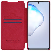 For Samsung Galaxy Note 20 NILLKIN QIN Series Crazy Horse Texture Horizontal Flip Leather Case with Card Slot(Red) Eurekaonline