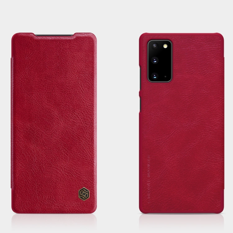 For Samsung Galaxy Note 20 NILLKIN QIN Series Crazy Horse Texture Horizontal Flip Leather Case with Card Slot(Red) Eurekaonline